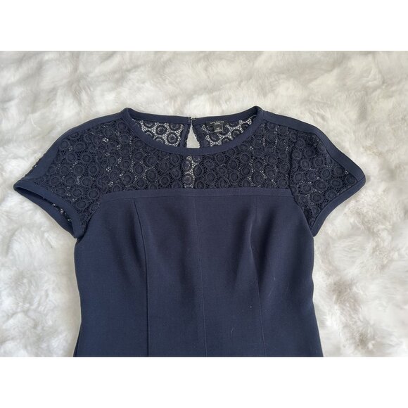 Ann Taylor Petite Navy Dress Size 4P - Picture 4 of 7